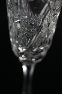 Sektglas Detail Schliff, Kristallglas GmbH Oberursel