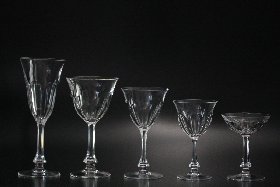 Gläser der Kristallglas GmbH Oberursel, handgeschliffen