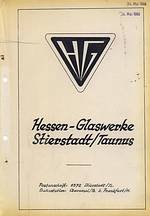 Musterbuch der Hessen-Glaswerke