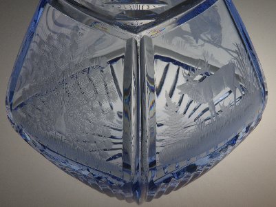 Detail Likör-Karaffe blau der Kristallglas Oberursel GmbH & Co. KG