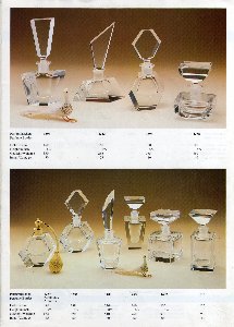 Flakons der Cristallerie Oberursel, Design: Franz Burkert