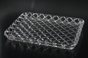 Platte Bleikristall handgeschliffen, Kristallglas GmbH Oberursel